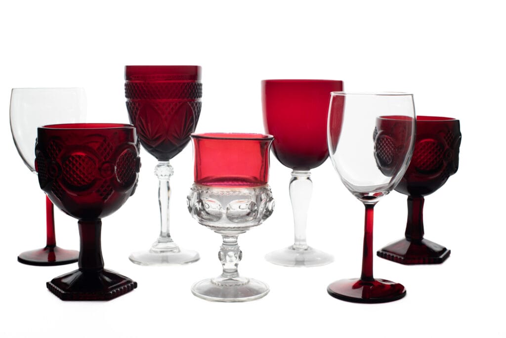 wine water goblet red 4693